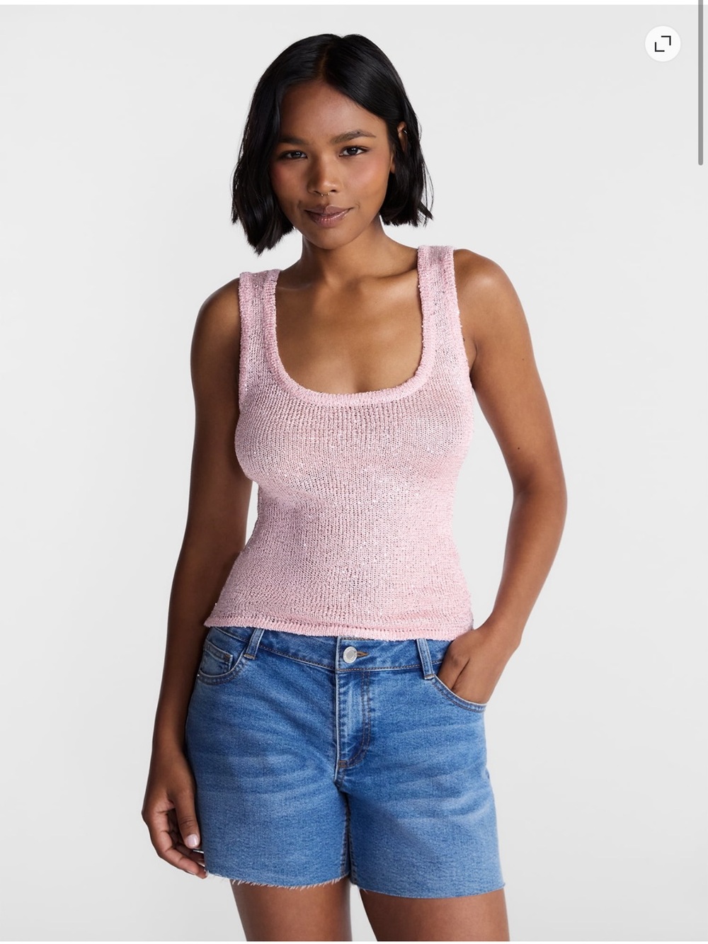 NWT NB Pink Sequin Sweater Tank Size XXS